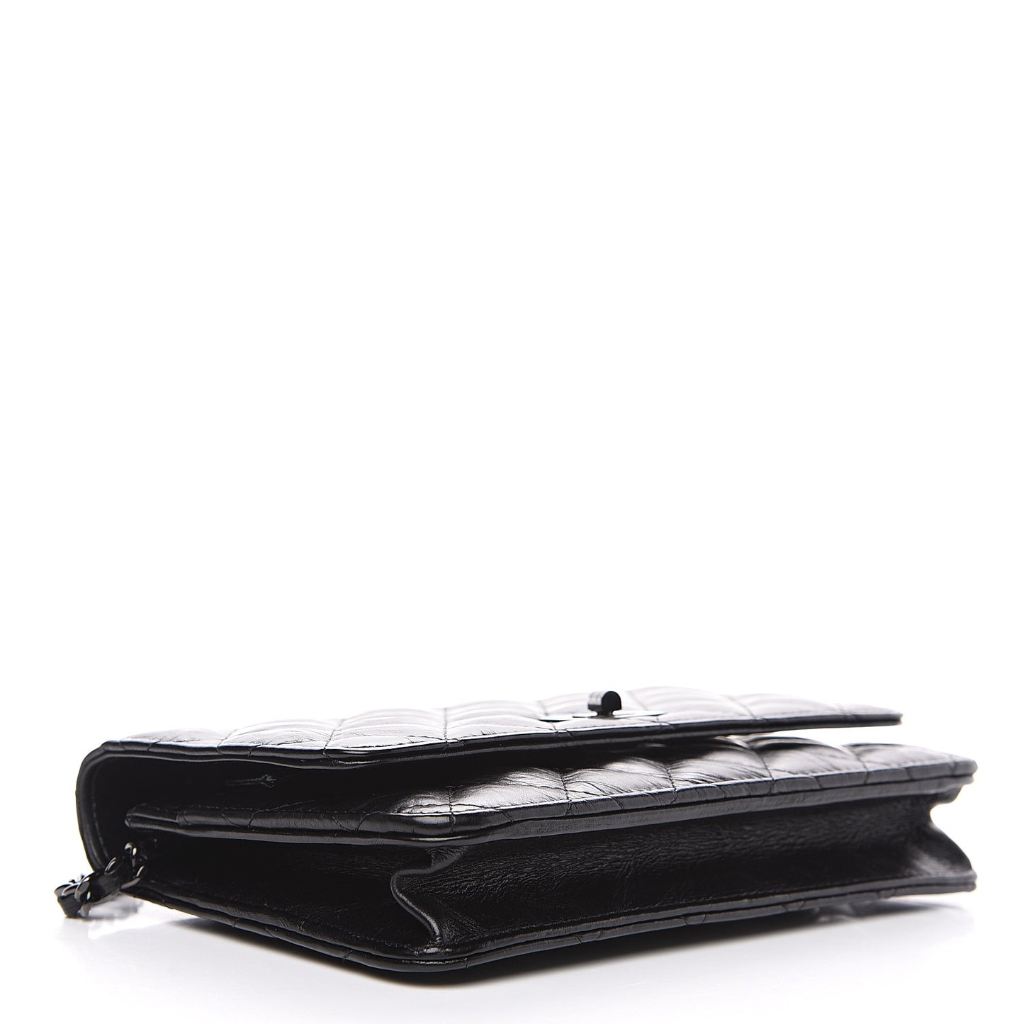 Aged Calfskin Quilted Reissue Wallet On Chain WOC So Black