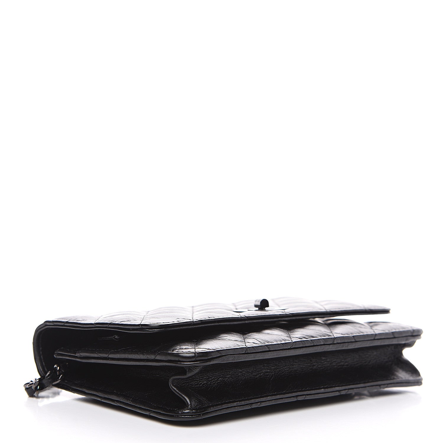 Chanel Aged Calfskin Quilted Reissue Wallet On Chain WOC So Black 3 of 9