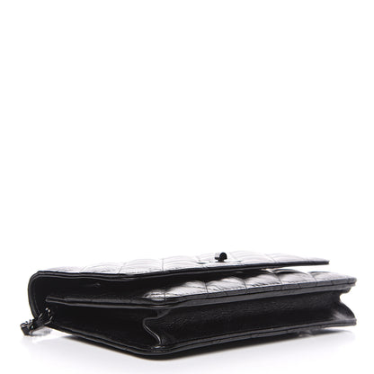 Chanel Aged Calfskin Quilted Reissue Wallet On Chain WOC So Black 3 of 9