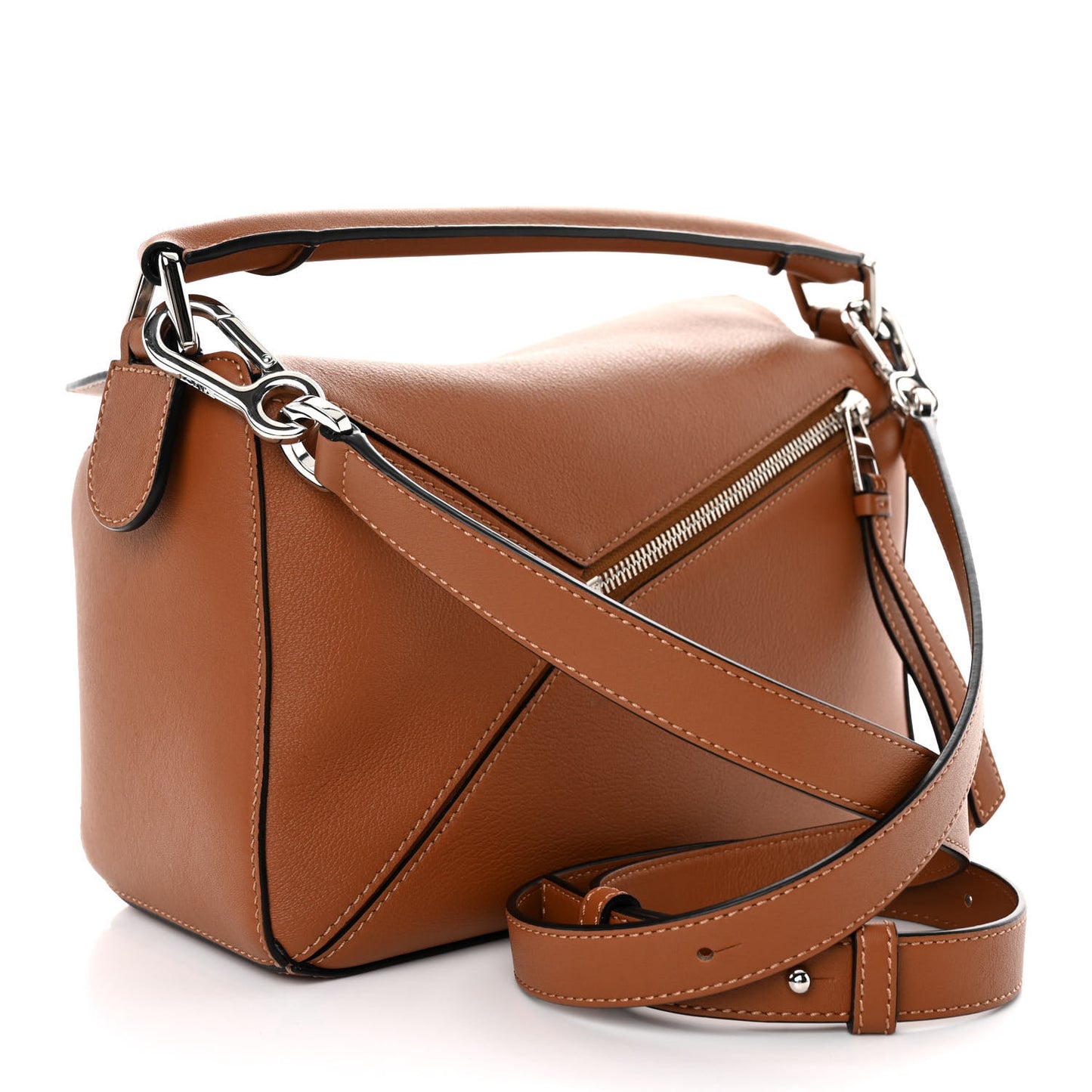 Calfskin Small Puzzle Bag Tan