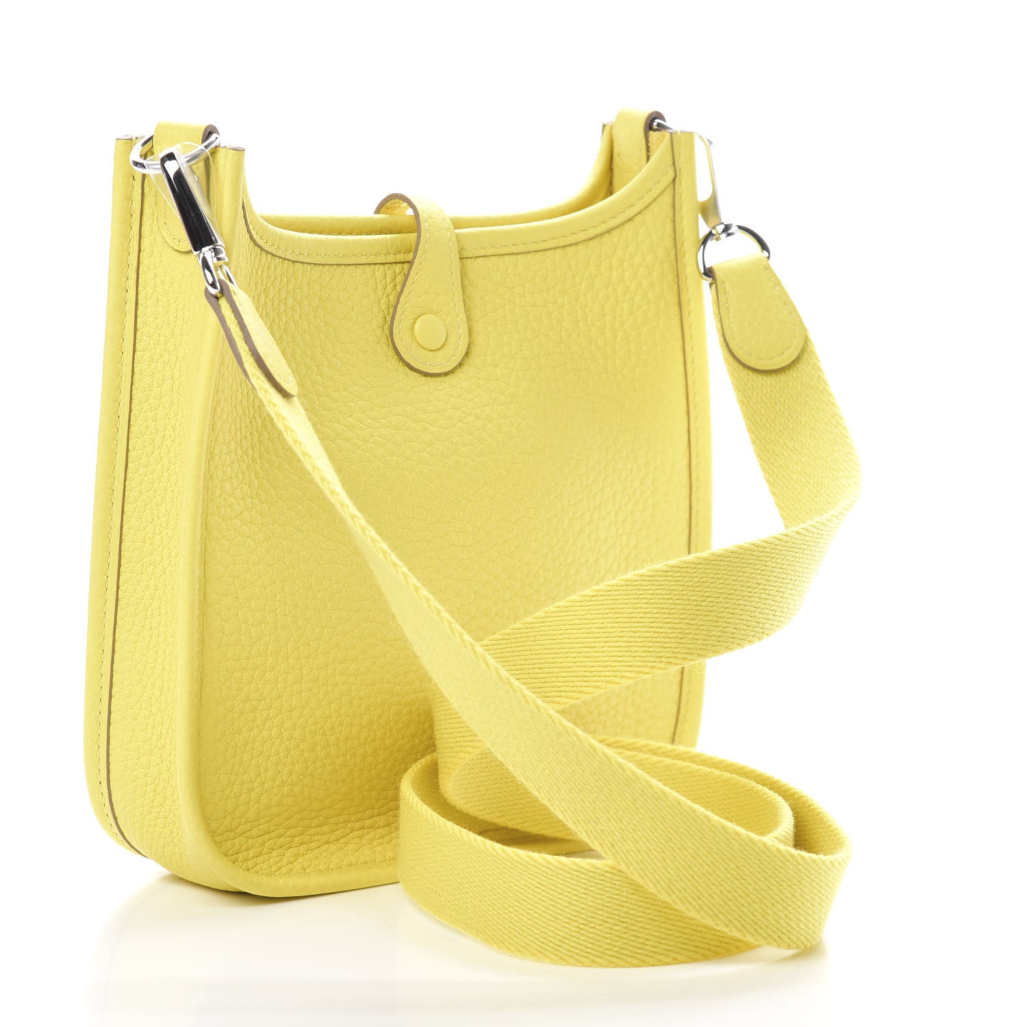 Hermes Taurillon Clemence Evelyne TPM Lime 3 of 11