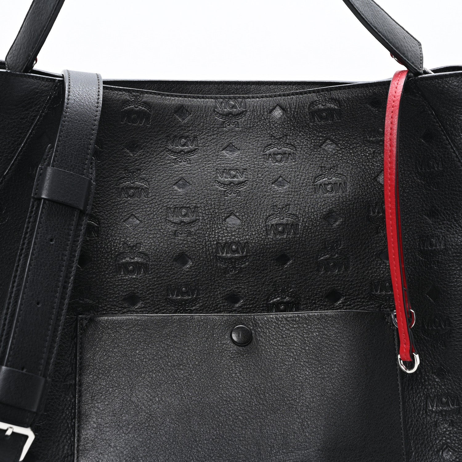 MCM Calfskin Ottomar Monogram Large Klara Hobo Black 7 of 9