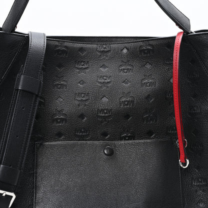 MCM Calfskin Ottomar Monogram Large Klara Hobo Black 7 of 9