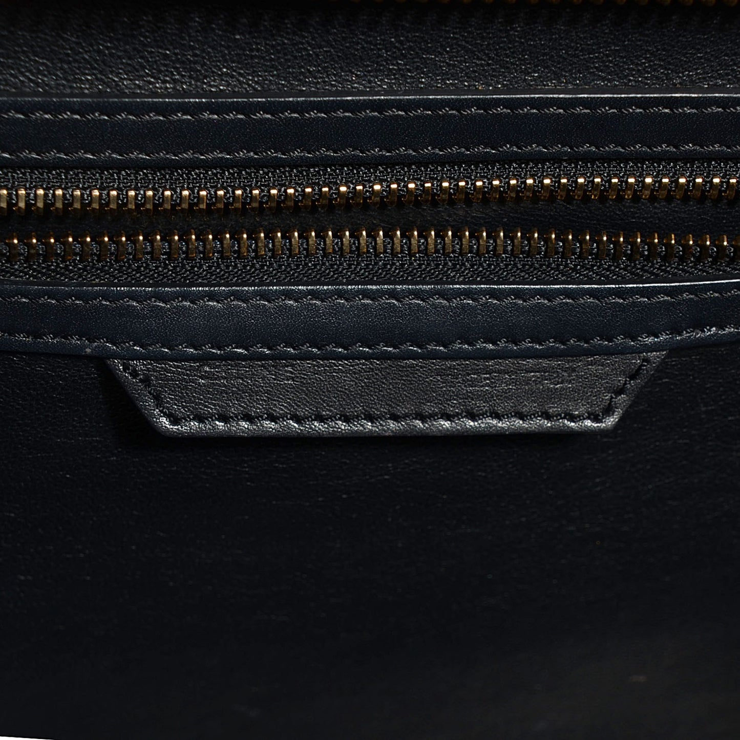 Smooth Calfskin Linen Mini Tri-Color Luggage Black Khaki Navy