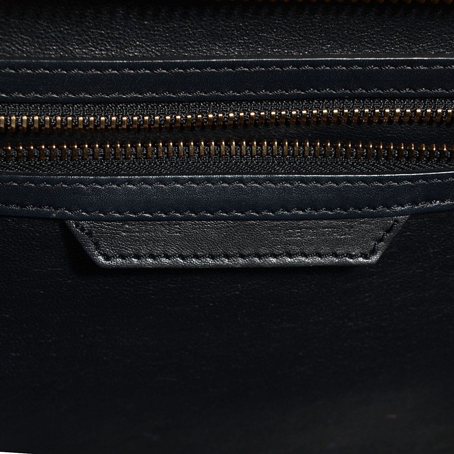 Celine Smooth Calfskin Linen Mini Tri-Color Luggage Black Khaki Navy 13 of 14