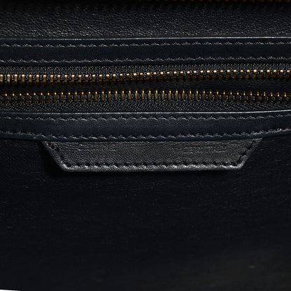 Celine Smooth Calfskin Linen Mini Tri-Color Luggage Black Khaki Navy 13 of 14