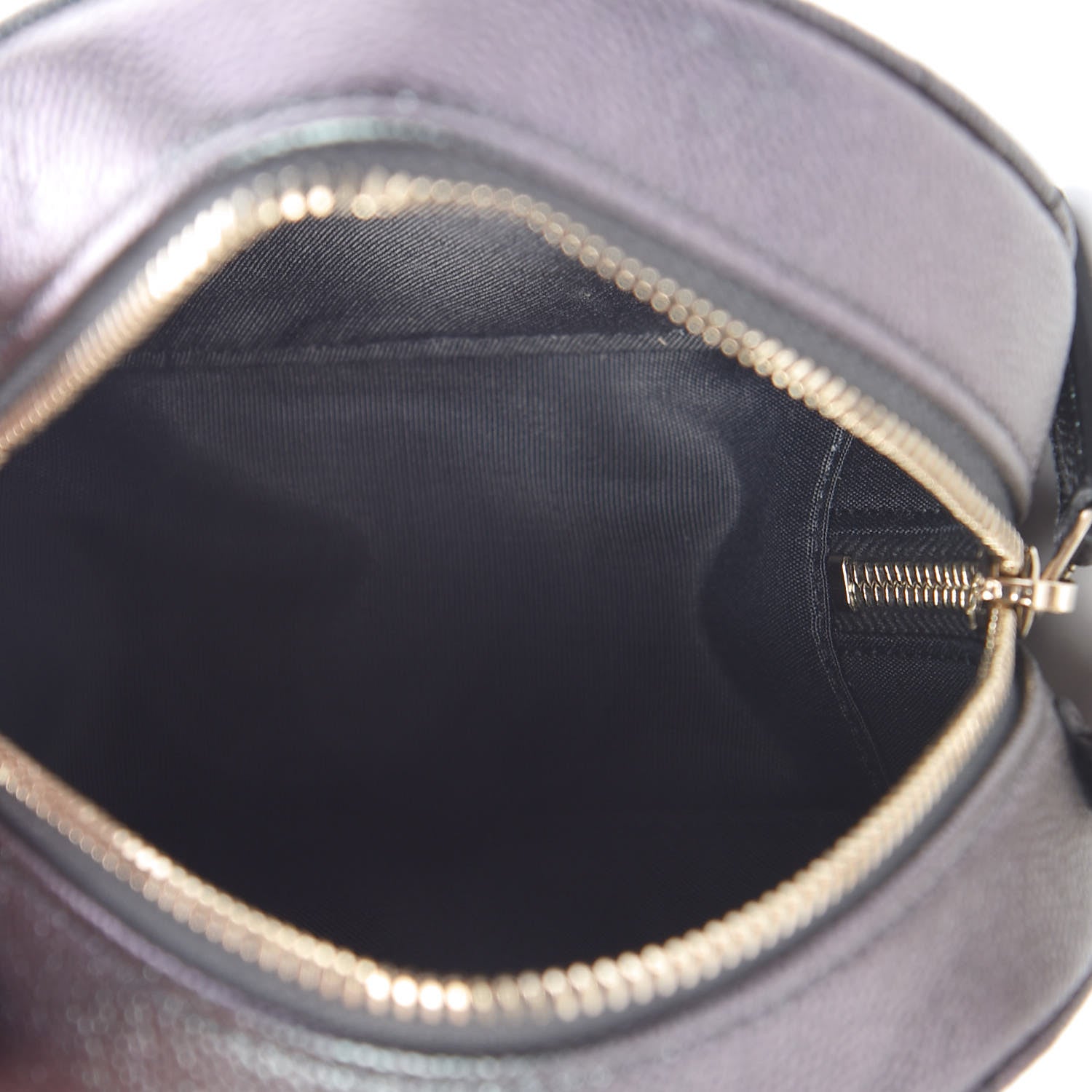 Chanel Iridescent Caviar Quilted Round Clutch With Chain Black 5 of 8