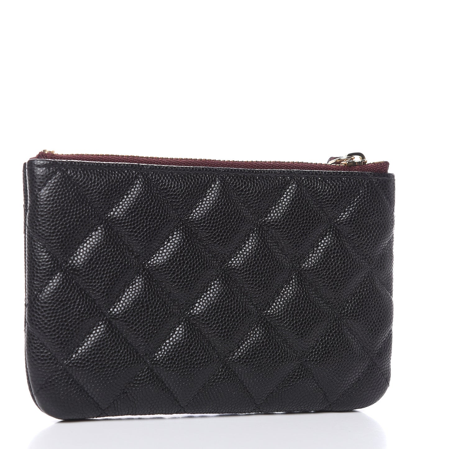 Caviar Quilted Small Cosmetic Case Black