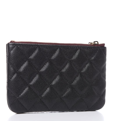 Chanel Caviar Quilted Small Cosmetic Case Black 3 of 8