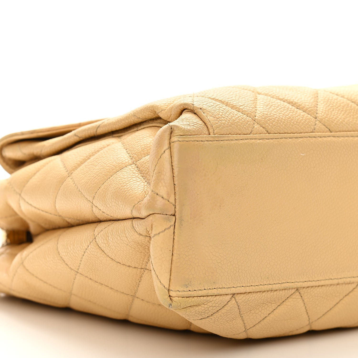 Chanel Caviar Quilted Flap Shoulder Bag Beige 10 of 11
