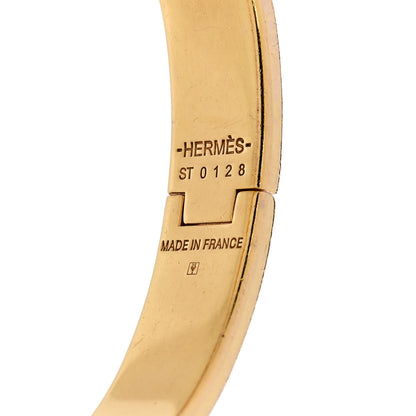 Hermes Enamel Narrow Clic Clac H Bracelet GM Peach Melba 4 of 4