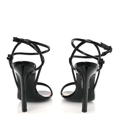 Gucci Patent Lambskin Walma 105 Sandals 36.5 Black 12 of 24