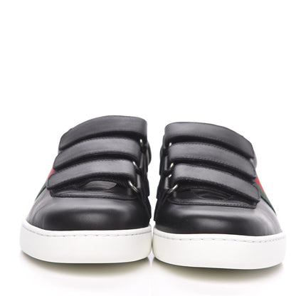 Gucci Calfskin Miro Soft Web Mens Sneakers 8 Black 2 of 9