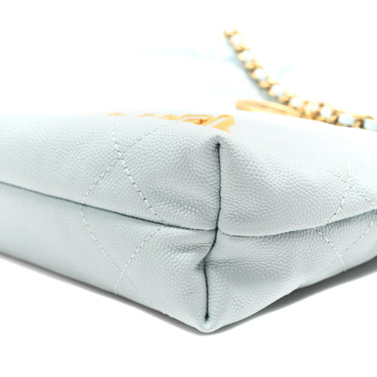 Chanel Shiny Caviar Quilted Mini Chanel 22 Light Blue 9 of 9