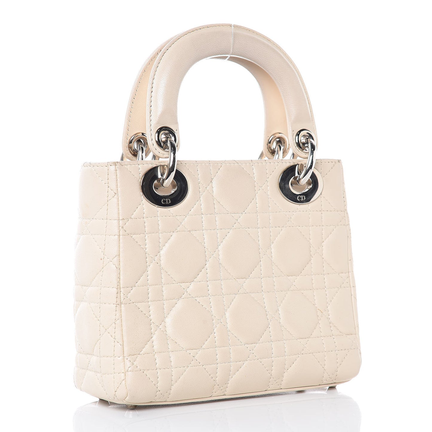 Lambskin Cannage Mini Lady Dior Light Beige
