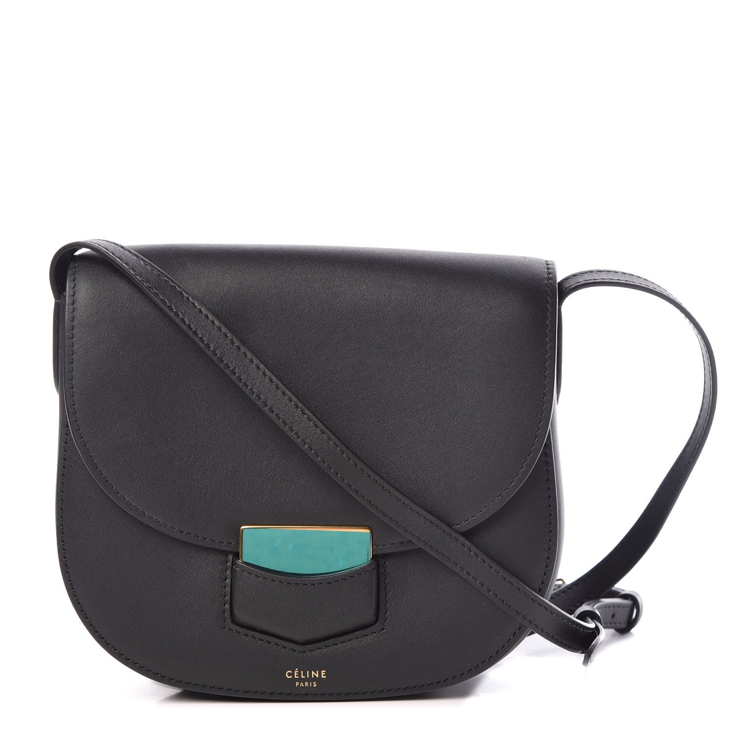 Celine Smooth Calfskin Small Trotteur Black 1 of 10