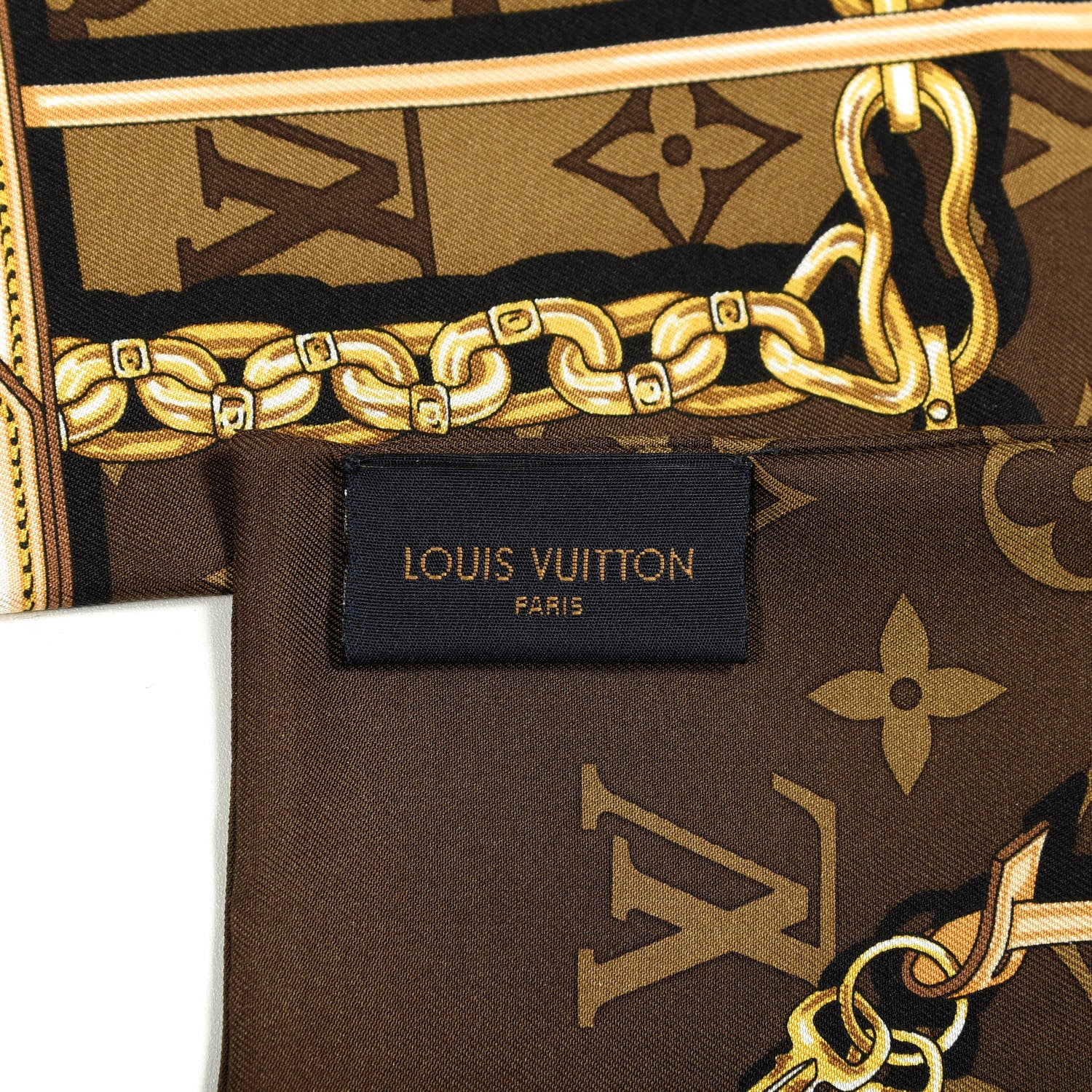 Louis Vuitton Silk Monogram Confidential Bandeau Brown 3 of 4
