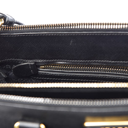 Prada Saffiano Medium Galleria Double Zip Tote Black 10 of 13