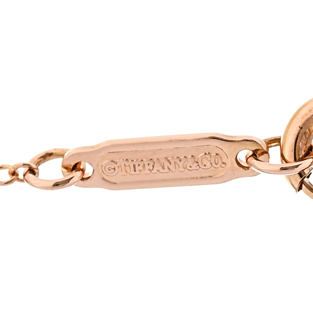 Tiffany 18K Rose Gold Diamond Crown Key Pendant Necklace 6 of 7