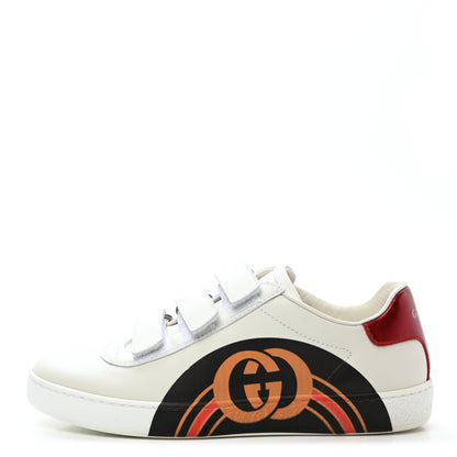 Gucci Miro Soft Calfskin Interlocking G Womens New Ace Sneakers 35 White Red Flame Green 1 of 10