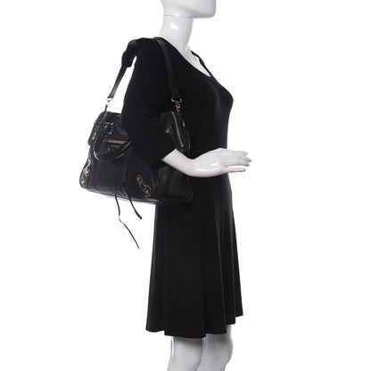 Balenciaga Chevre Gold Metallic Edge Hardware City Black 2 of 10