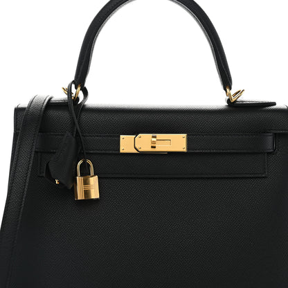 Hermes Epsom Kelly Sellier 28 Black 8 of 11
