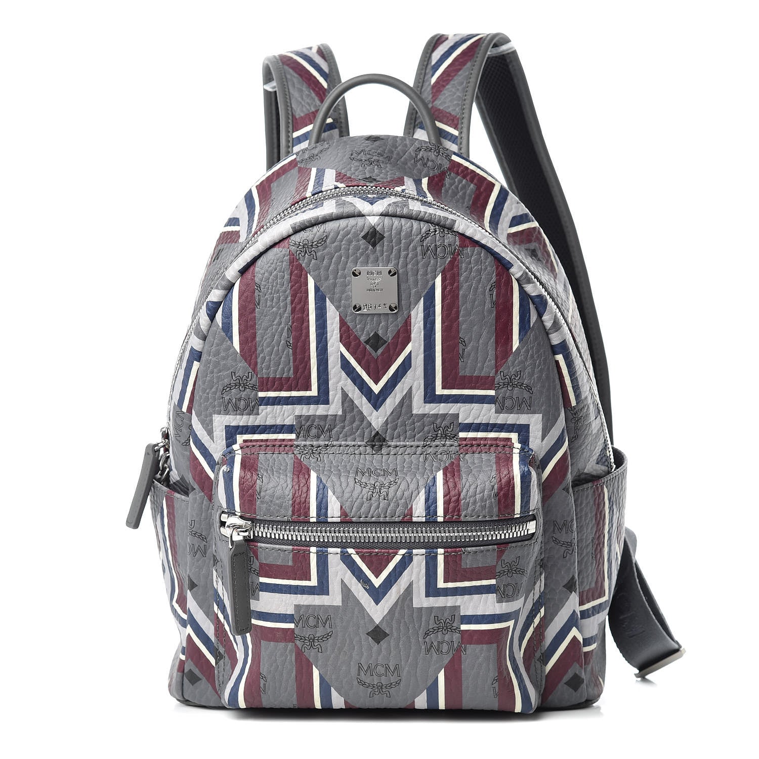 MCM Visetos Gunta Small Stark Backpack Phantom Grey 1 of 17