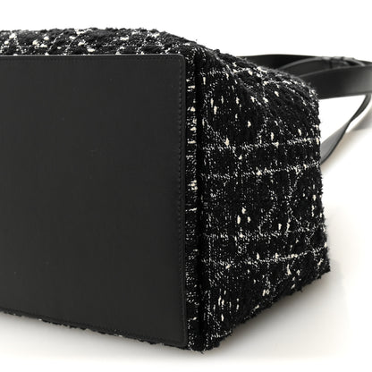 Christian Dior Calfskin Tweed Cannage Medium Toujours  Black White 20 of 23