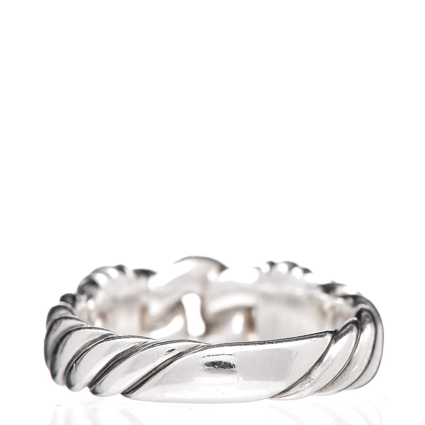 Sterling Silver Diamond Metro Curb Ring 54 7