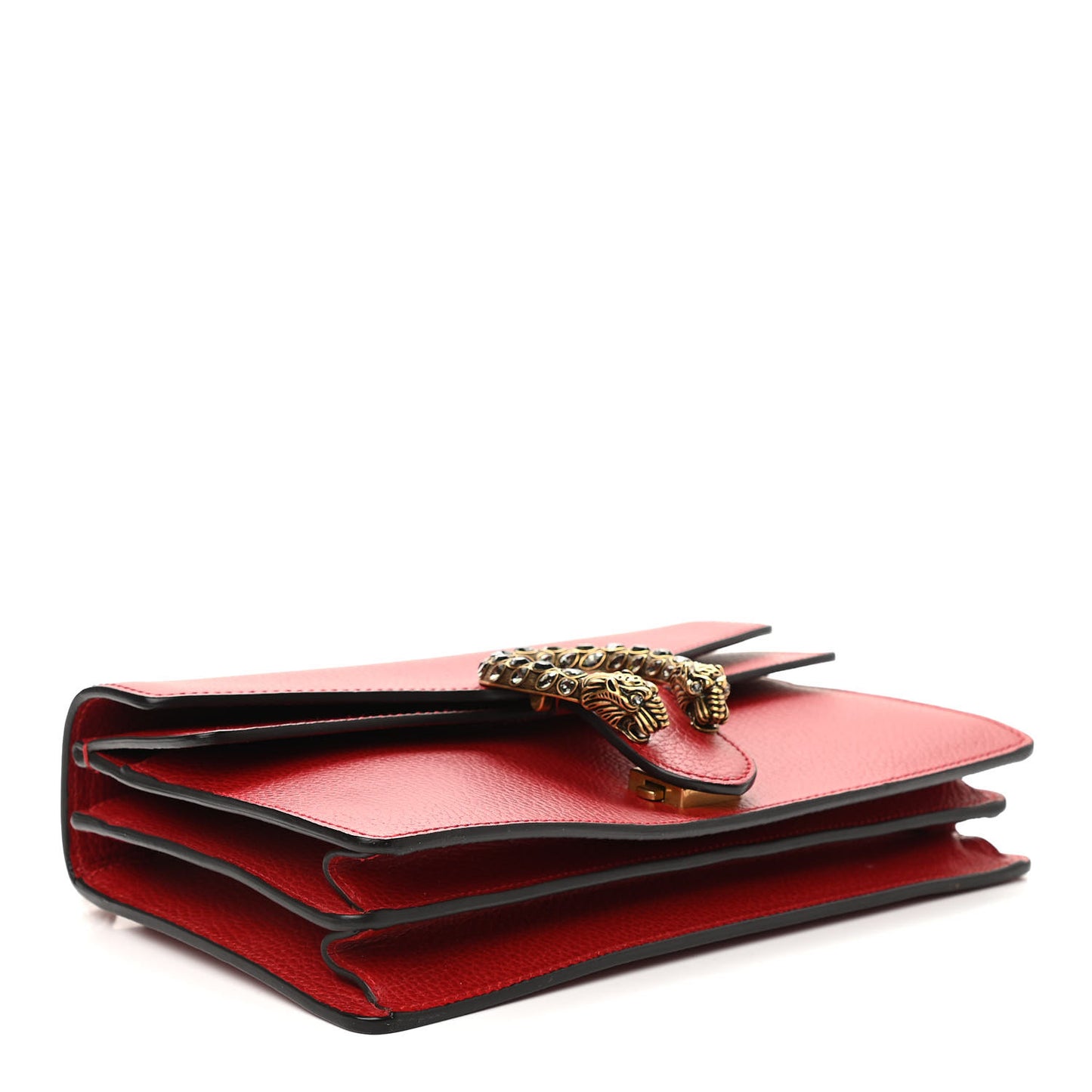 Dollar Calfskin Swarovski Crystal Small Dionysus Shoulder Bag Hibiscus Red