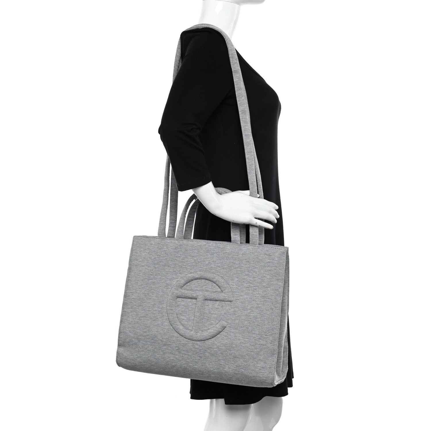 Telfar X UGG Fleece Medium Shopping Bag Grey 2 of 13