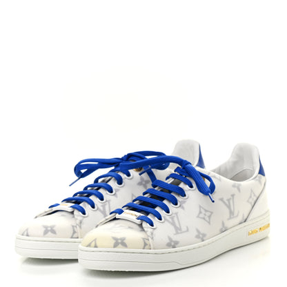 Louis Vuitton Technical Fabric Calfskin Monogram Frontrow Sneakers 37.5 Blue 3 of 11