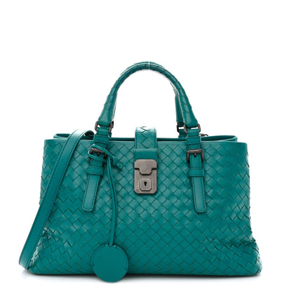 Bottega Veneta Light Calf Intrecciato Small Roma Teal 1 of 14