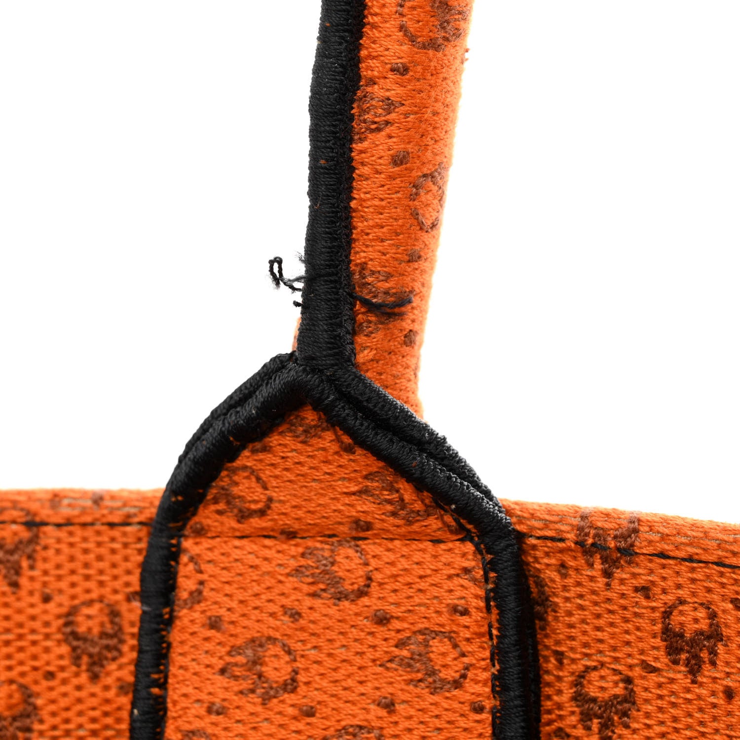 Christian Dior Canvas Embroidered Medium Dino Book Tote Orange Multicolor 11 of 12