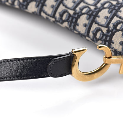 Christian Dior Oblique Saddle Bag Blue 8 of 15