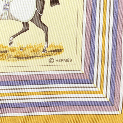 Hermes Silk Couvertures Et Tenues de Jour Pocket Square 4 of 5