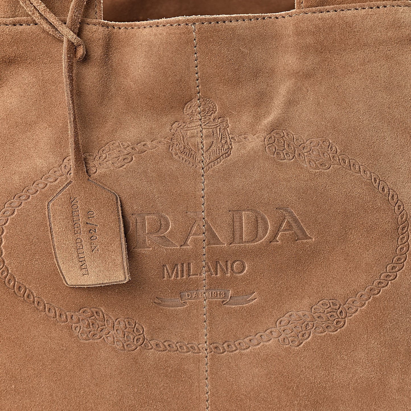 Scamosciato Logo Tote Cammello