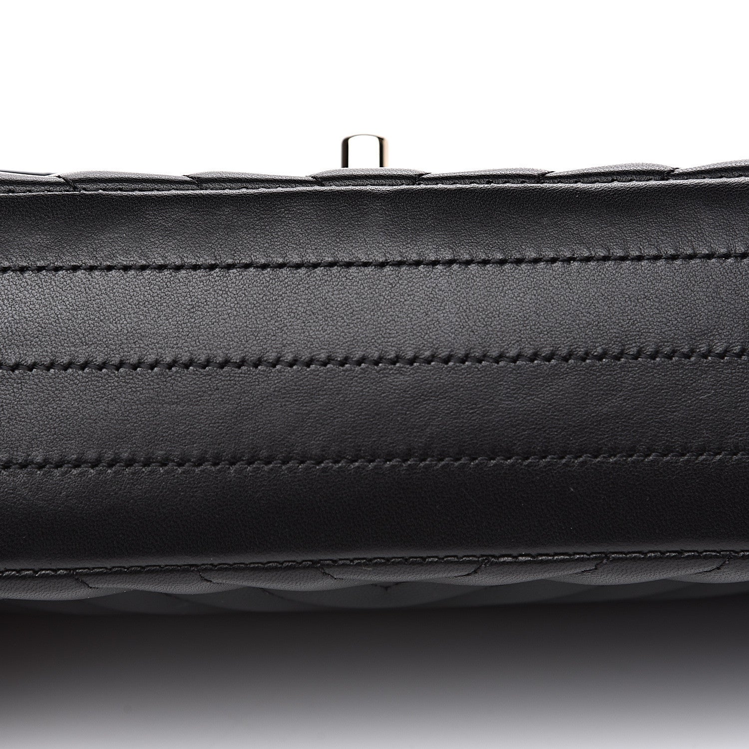 Chanel Lambskin Chevron Quilted Medium Double Flap Black 11 of 13