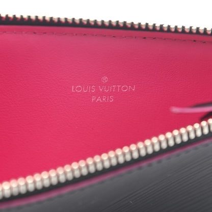 Louis Vuitton Epi Felicie Chain Wallet Zippered Insert Black Hot Pink 6 of 6