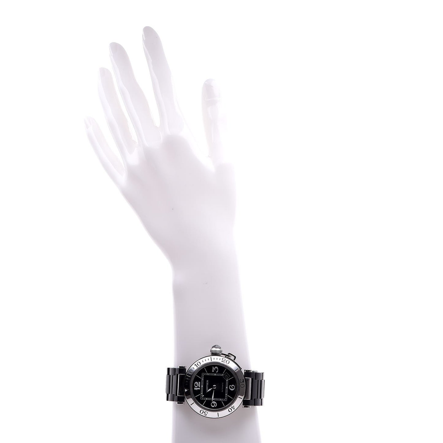 Stainless Steel Rubber 40mm Pasha C Seatimer Automatic Watch Black