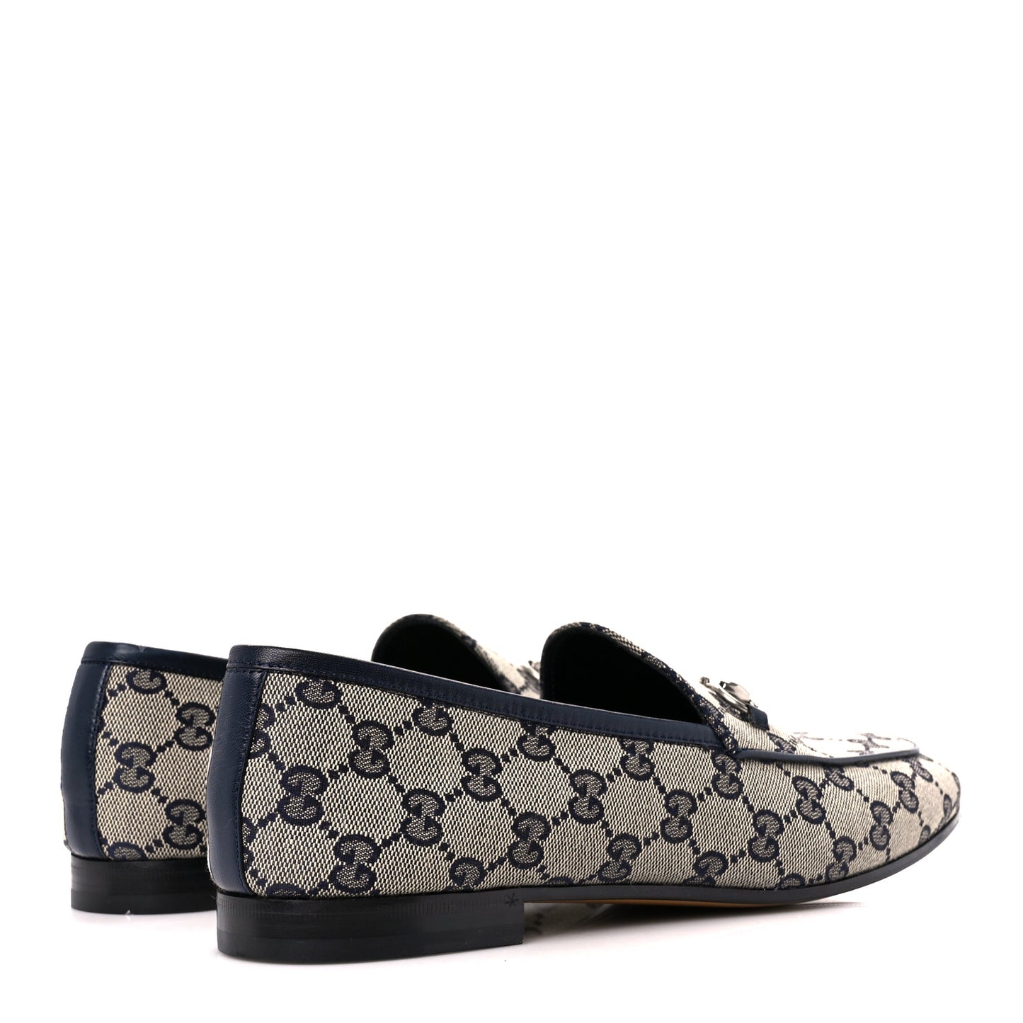 Monogram Malaga Kid Horsebit Womens Jordaan Loafers 42 Beige Blue
