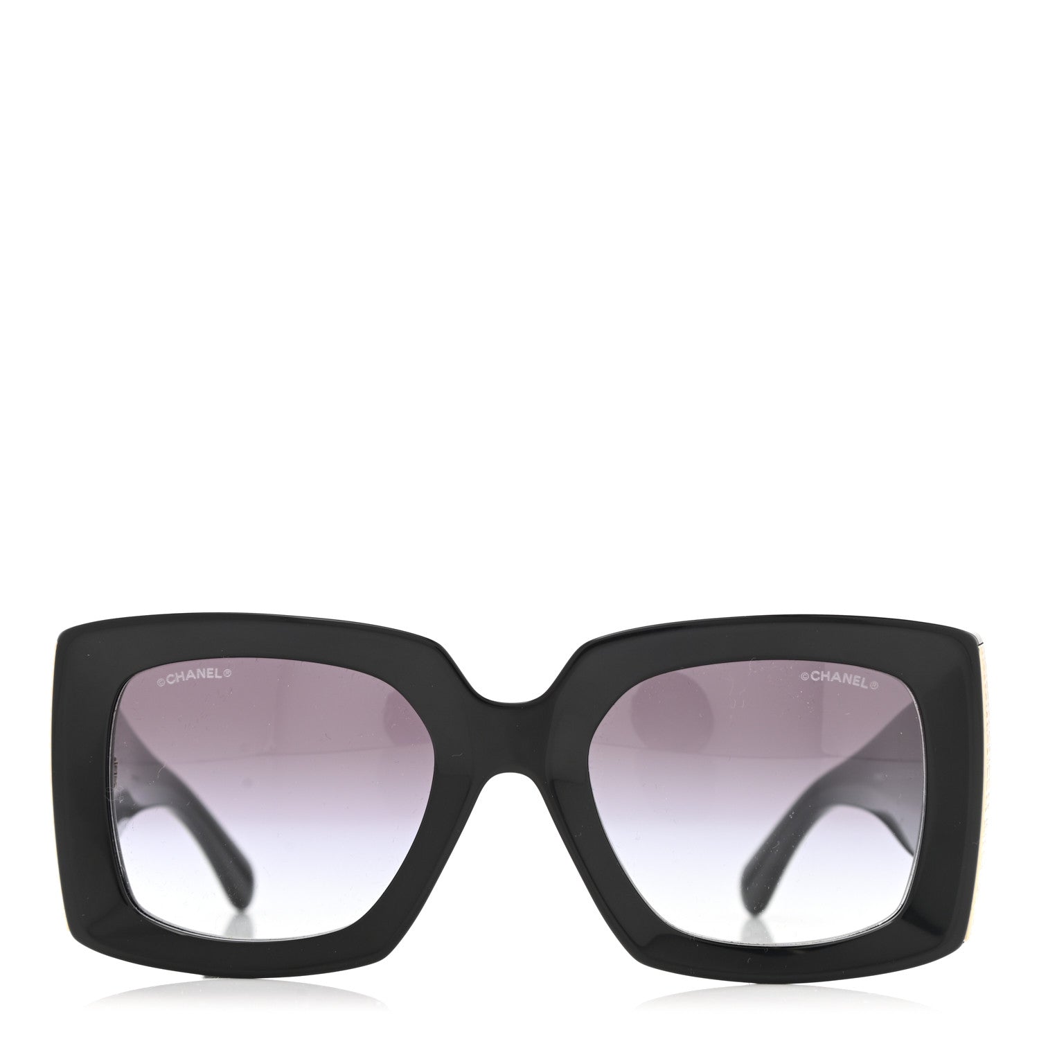 Chanel Acetate Rectangle Sunglasses 5435 Black 2 of 7