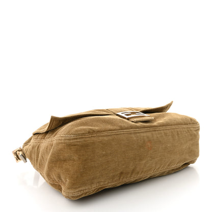 Fendi Corduroy Baguette Shoulder Bag Beige 4 of 10