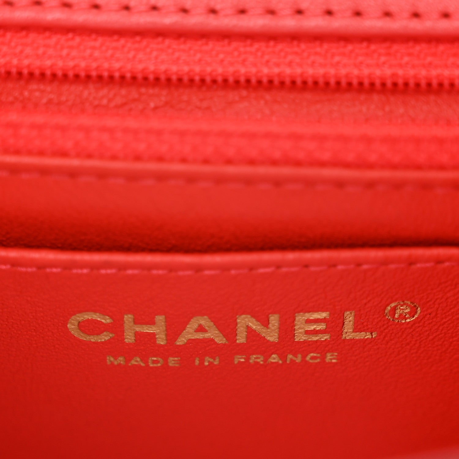 Chanel Lambskin Quilted Mini Rectangular Flap Red 6 of 10