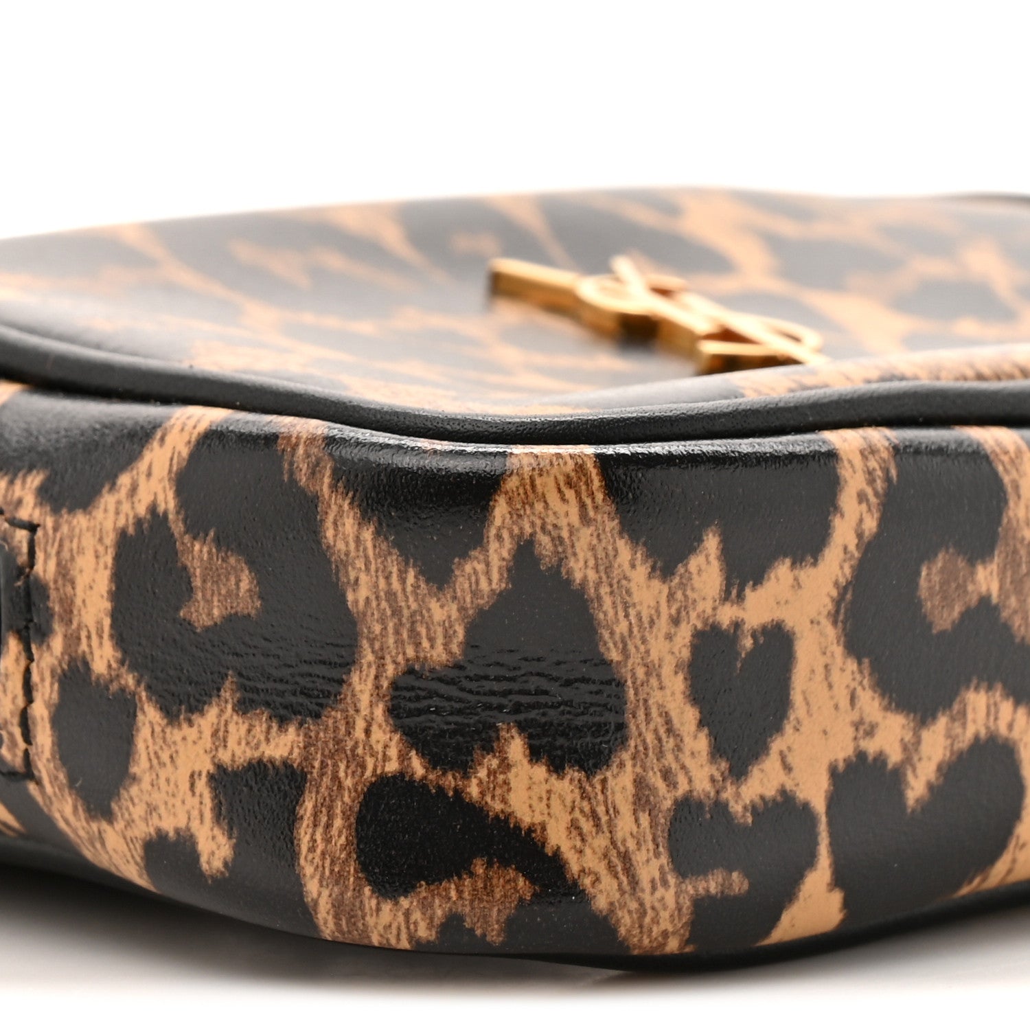 Saint Laurent Calfskin Heart Leopard Print Monogram Baby Lou Camera Bag Toffee 10 of 10