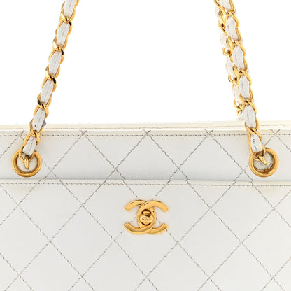 Chanel Caviar Quilted Shoulder Bag White 10 of 17