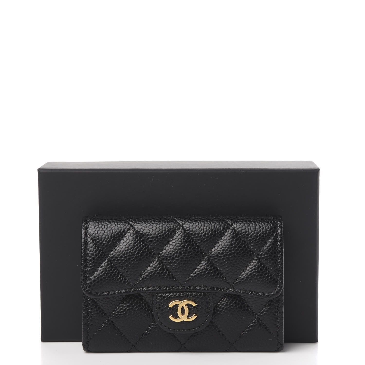 Chanel Caviar Quilted Flap Card Holder Black 9 of 9