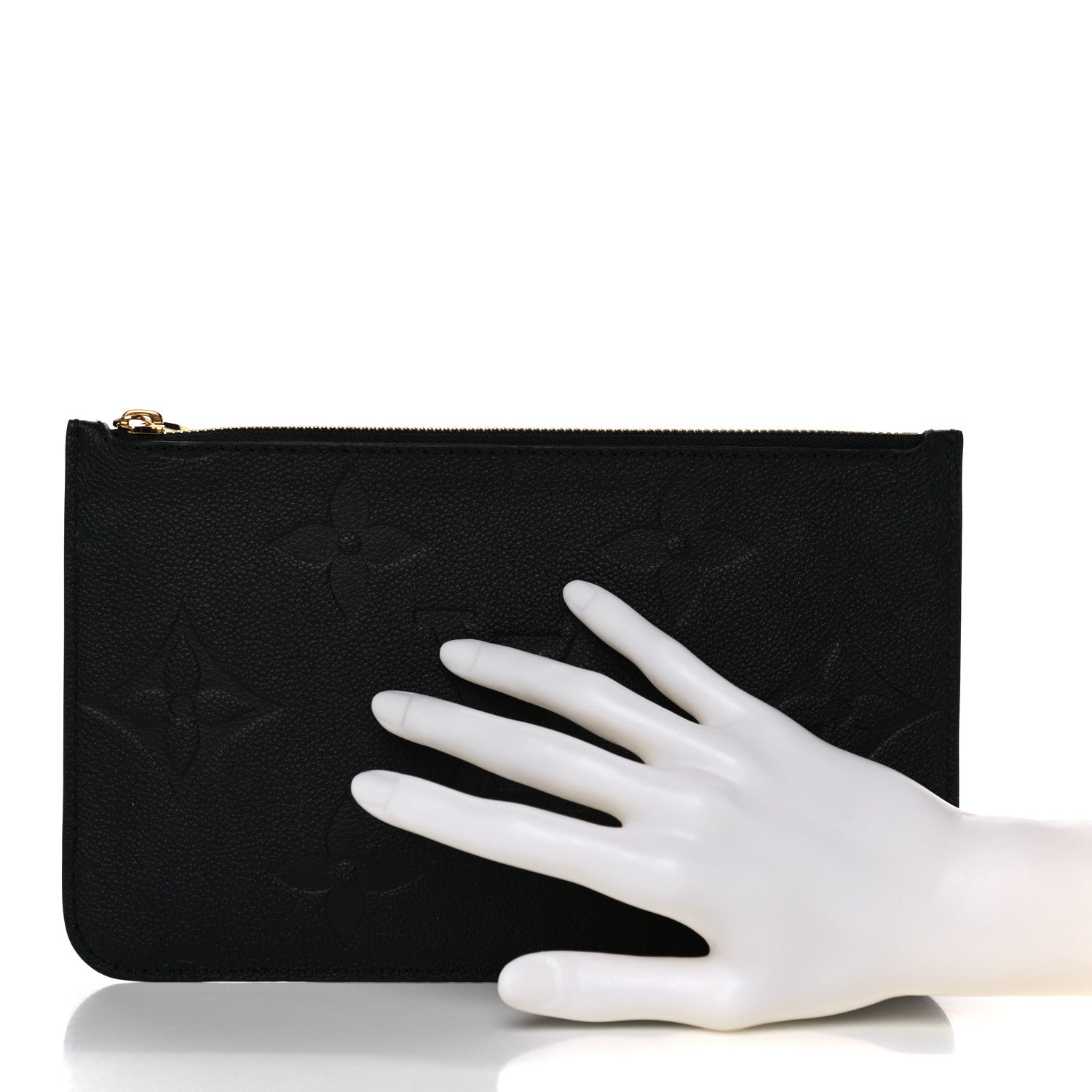 Louis Vuitton Empreinte Monogram Giant Neverfull MM Pochette Black 2 of 10