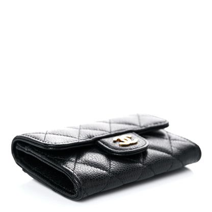 Chanel Caviar Quilted Flap Card Holder Wallet Black 4 of 19