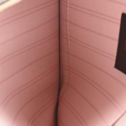 Louis Vuitton Damier Ebene Neverfull MM GM Pochette Rose Ballerine 5 of 8